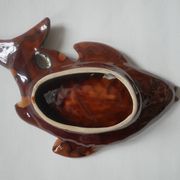 Colorful ceramic fish handcrafted pottery handmade retro kitch hand painted