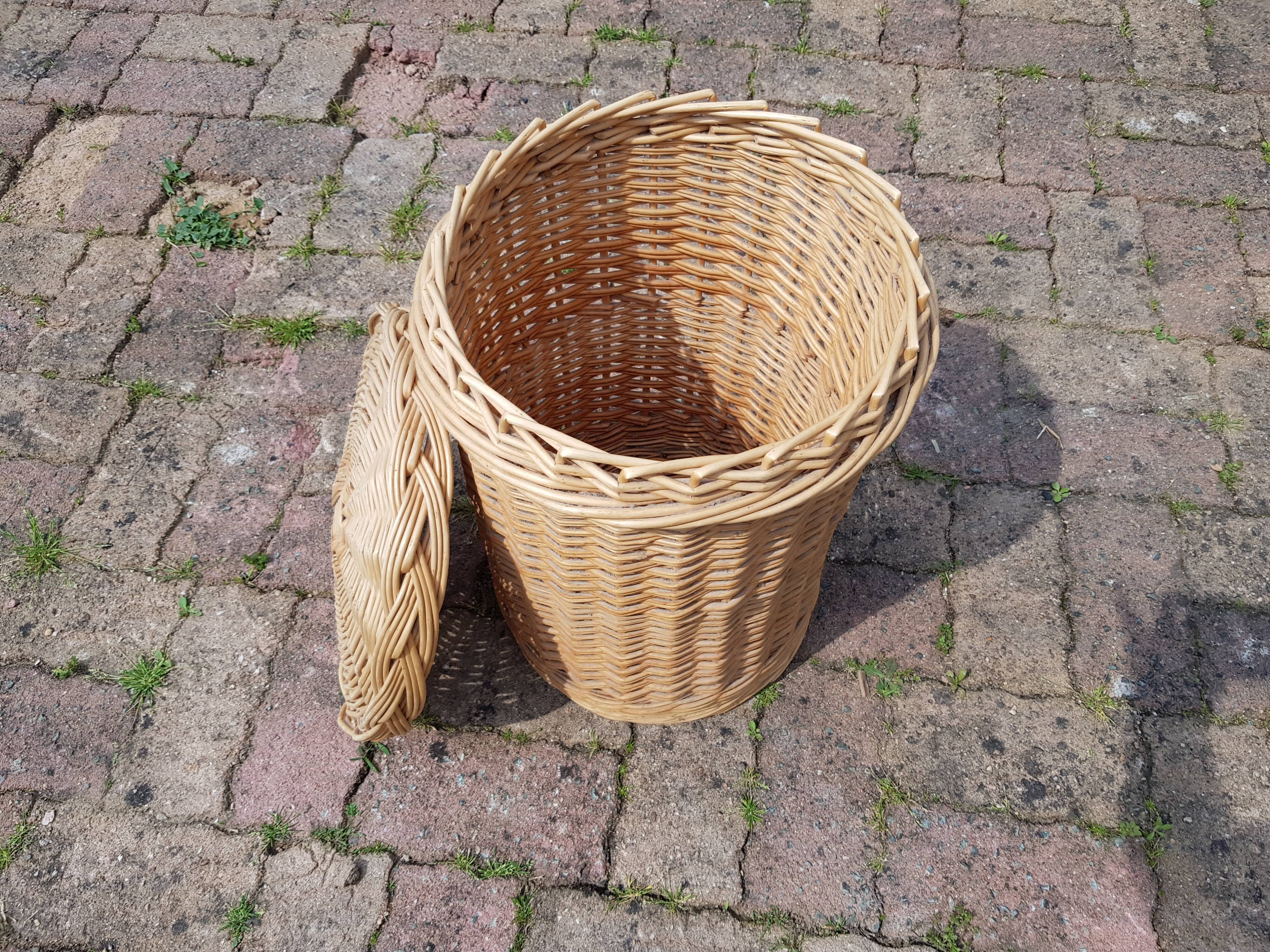 Rattan laundry basket