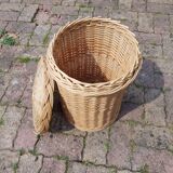 Panier à linge rotin