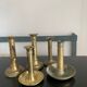 Set 5 vintage brass candlesticks