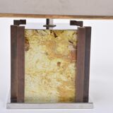 Romeo Rega Hollywood Regency Style Table Lamp in Brass and Chrome