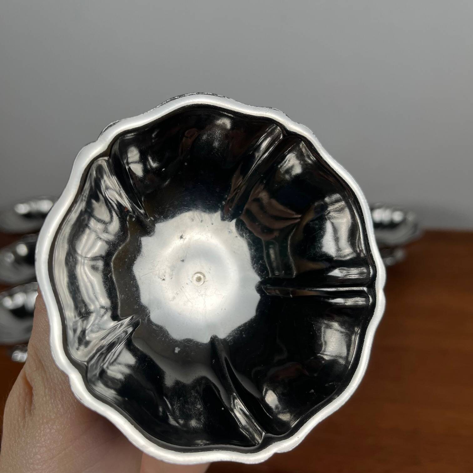 Set of 12 stainless steel ice cream cups