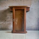 Armoire murale vintage / mini vitrine / armoire murale : verre & bois
