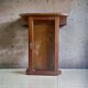 Vintage wall cabinet / mini showcase / wall cabinet: glass & wood