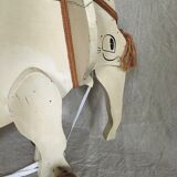 Wooden elephant on wheels