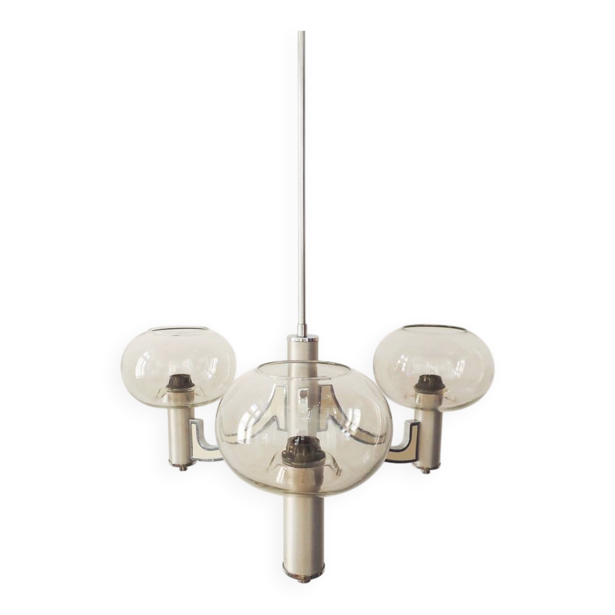Chandelier with 3 lights by Gaetano Sciolari – Italian design from the 1970s.