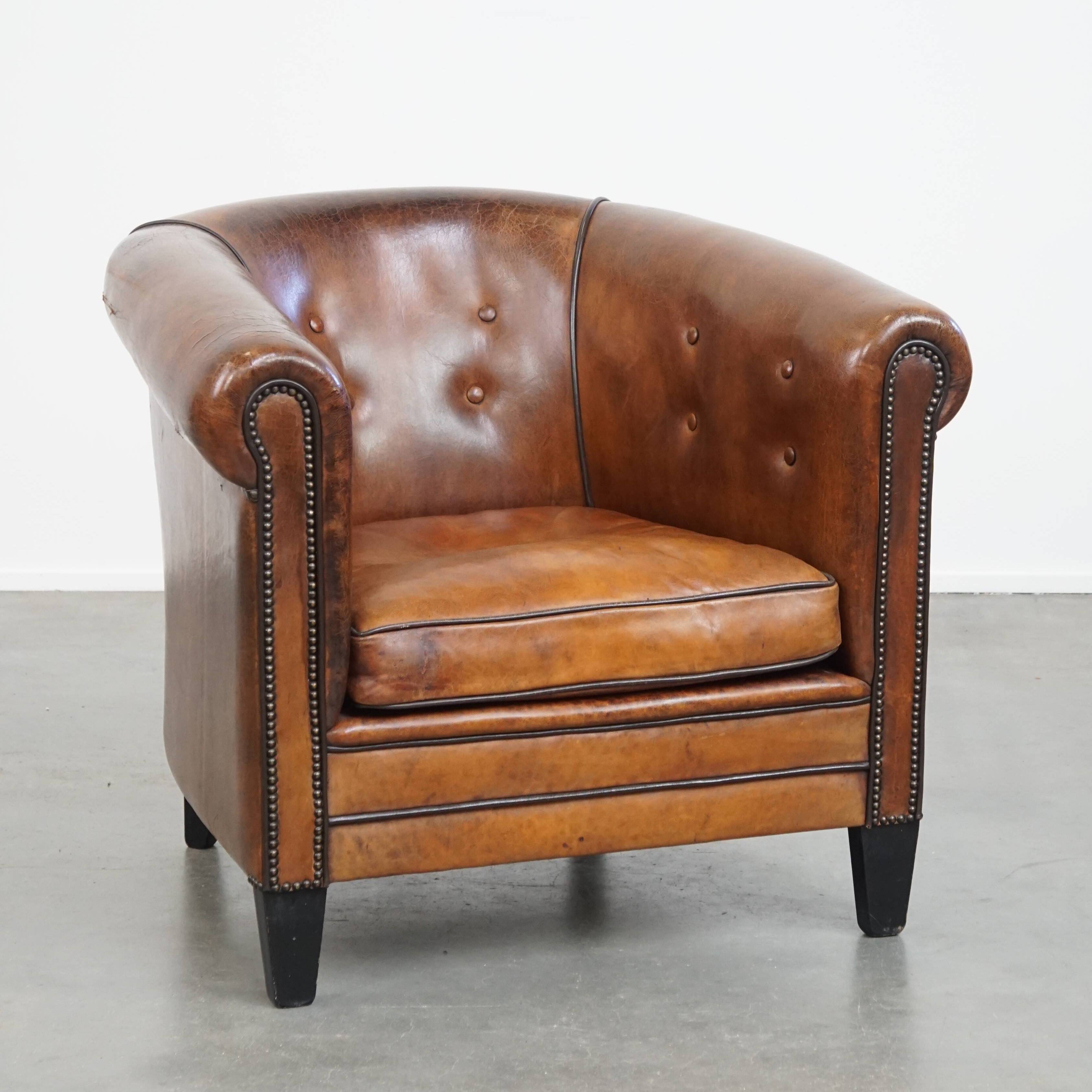 Sheepskin Leather Club Chair