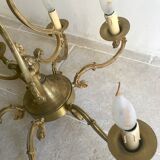 Lustre en bronze doré style Louis XVI