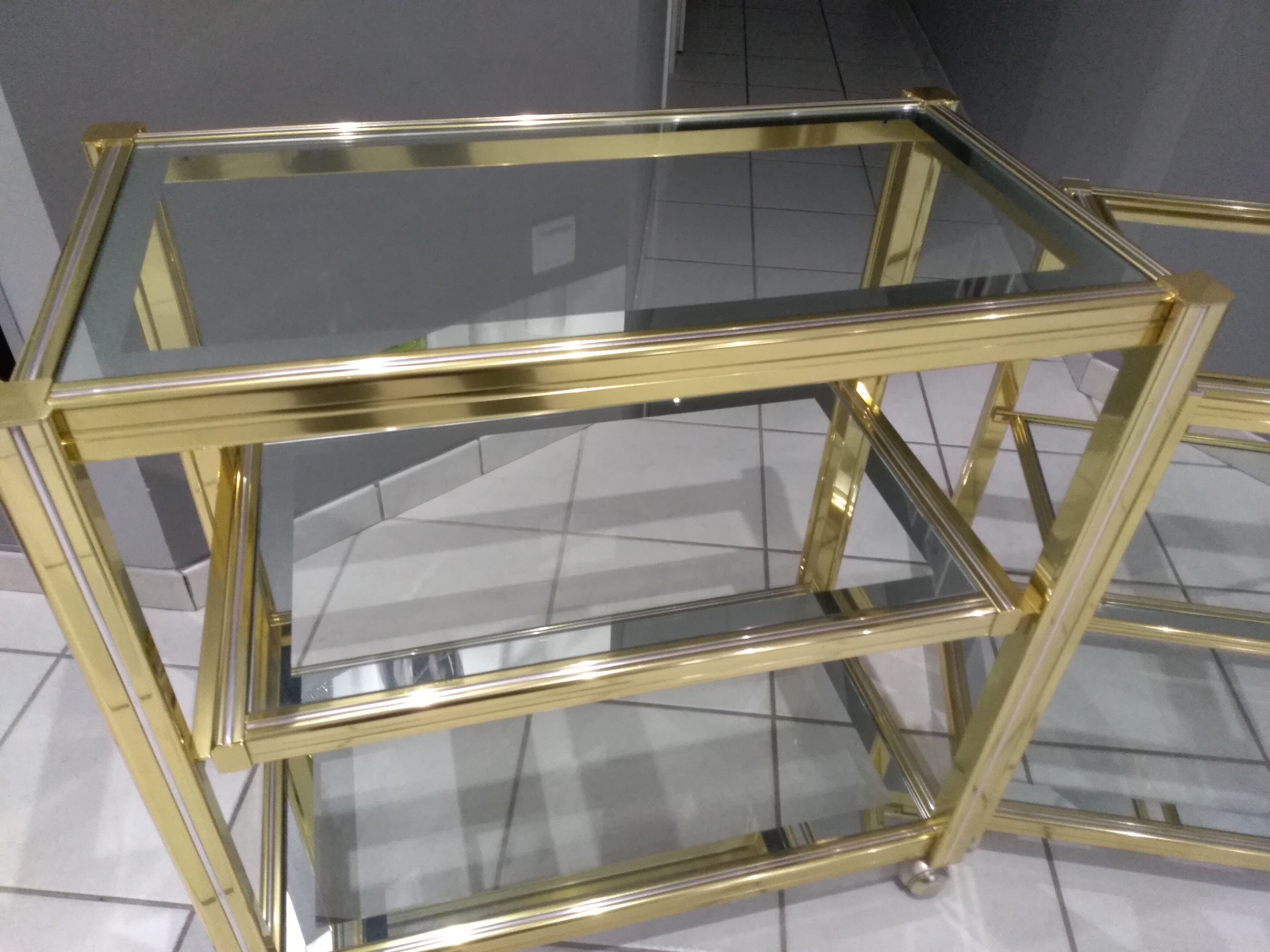 Hollywood Regency serving table years 1970