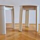Pair of Midcentury Stools/Side Tables Trio, Olaf Von Bohr, Italy, 1970s