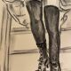 Tableau signé fusain portrait féminin mode « style Victorien »