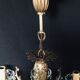 8 lights, crystal, bronze and brass chandelier