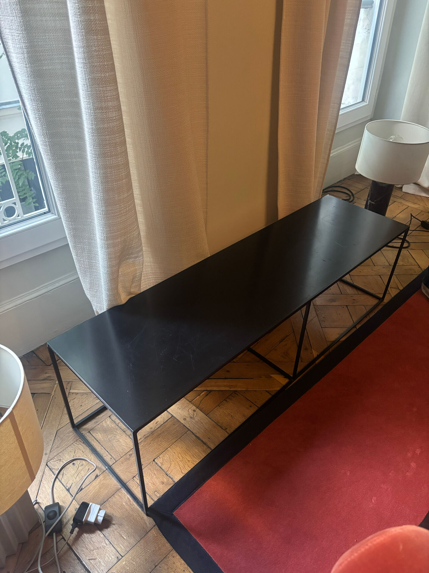 Black metal coffee table AM.PM model Romy