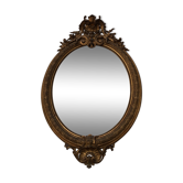 Large oval mirror does gilded wood 120 x 83 cm