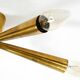 Original small mid-century modern brass Sputnik ceiling lamp with five arms