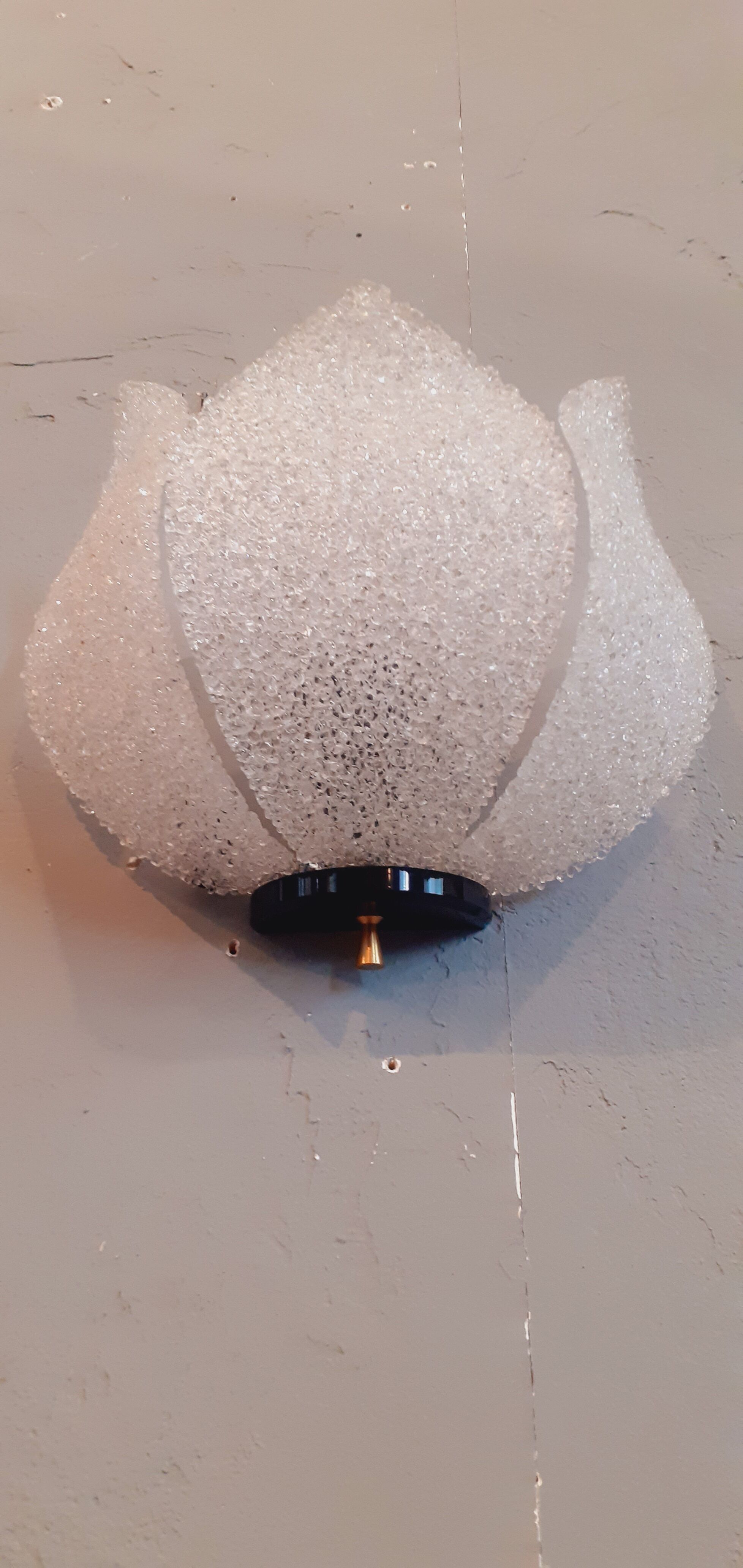 Wall lamp vintage 50s plexiglass Perspex shape flower, petals, lotus