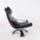 Nelo leather lounge chair by Ake Fribytter