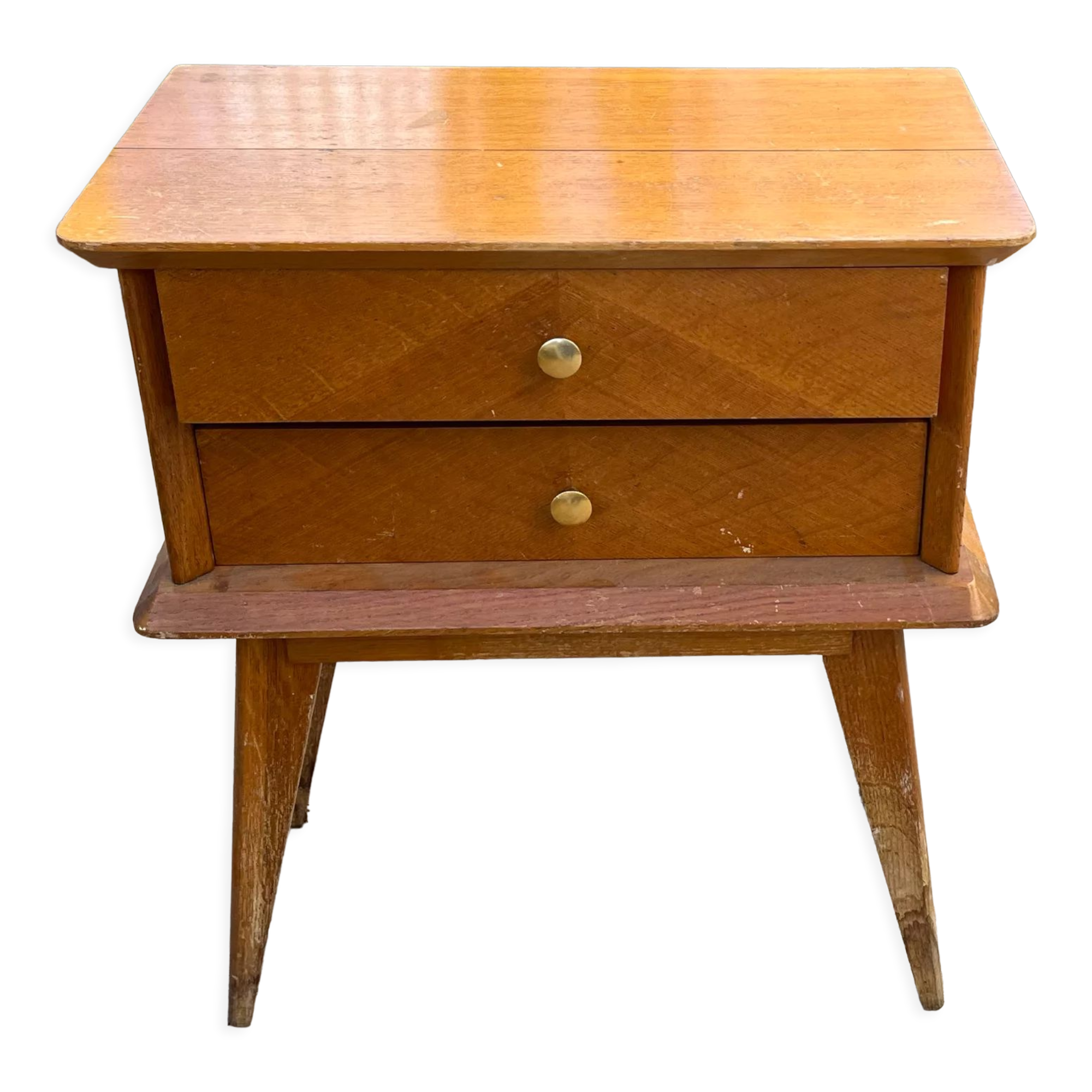 Wooden bedside table