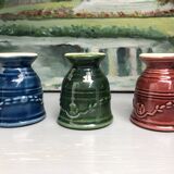 3 egg cups anduze vase