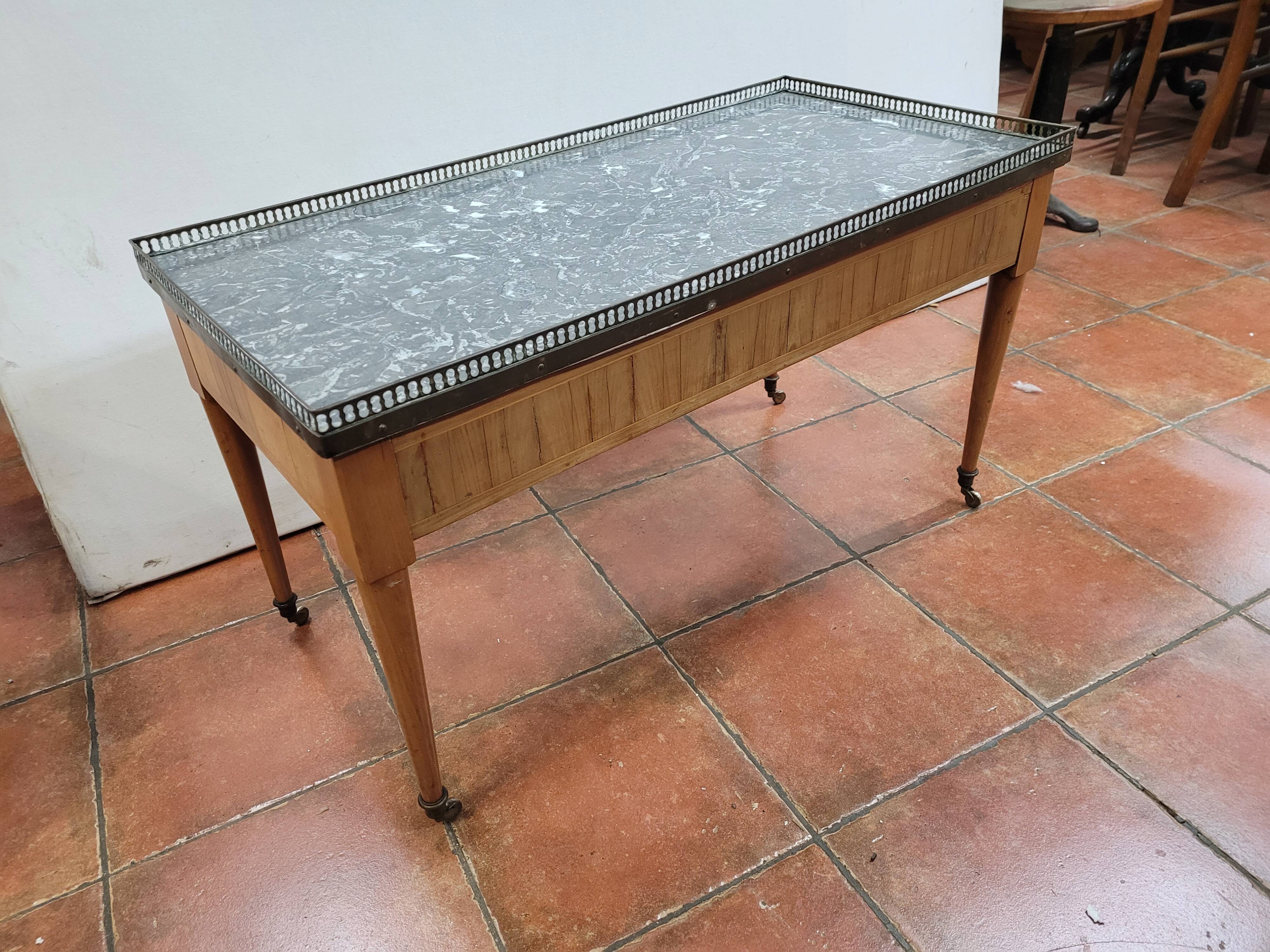 Louis XVI style cherry wood coffee table