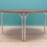 Table demi-ronde en teck, design danois, années 1970, fabricant: Bent Krogh