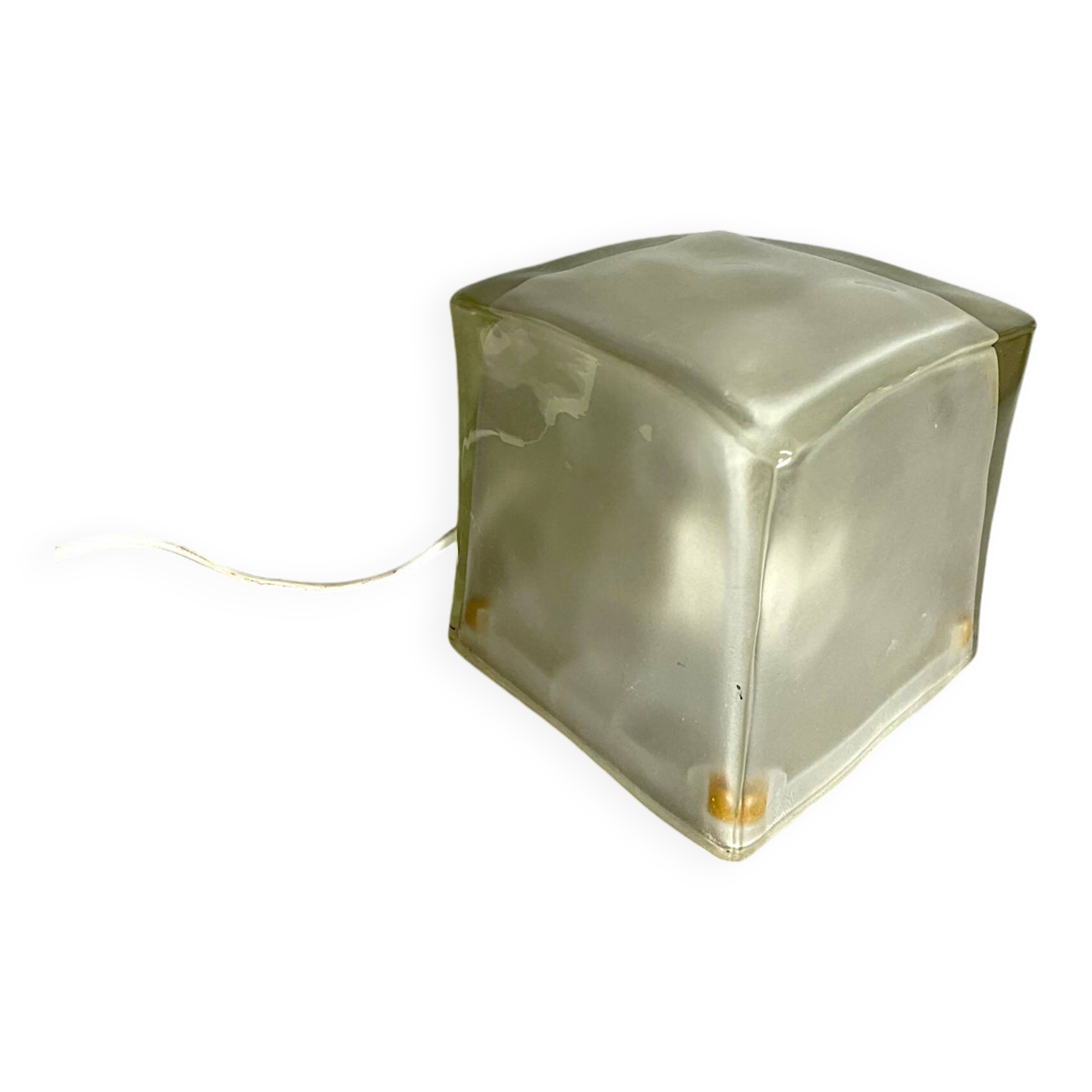 Vintage glass cube lamp iviken by ikea