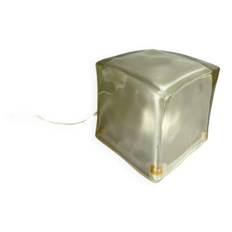 Lampe cube en verre vintage iviken par ikea