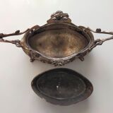 Art Nouveau silver bronze planter