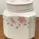 Pot à gingembre ou à café carré Sadler England avec motif de fleurs roses, fabriqué pour Douwe Egberts