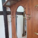 Gold oak coat holder