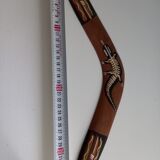 Handcrafted Boomerang (Gerko Pattern) 16'' in Acacia Wood - Australia