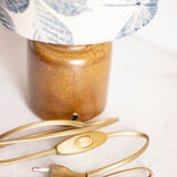 Sandstone mustard pot lamp, Maronnier leaves pattern