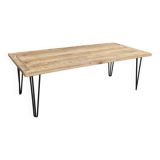 Table basse en bois avec pieds épingles