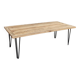 Wooden coffee table with pin legs