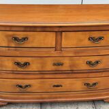 Louis XV style sideboard, mid-20th century, in solid light cherry, 4 drawers, 2 with keys.
