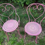 Set 2 fauteuils+2 chaises Fermob fer forgé ancien(ne)s