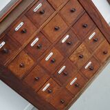 Paire d'armoires / vitrines d'apothicaire en chêne hollandais antiques Art Nouveau vers 1904