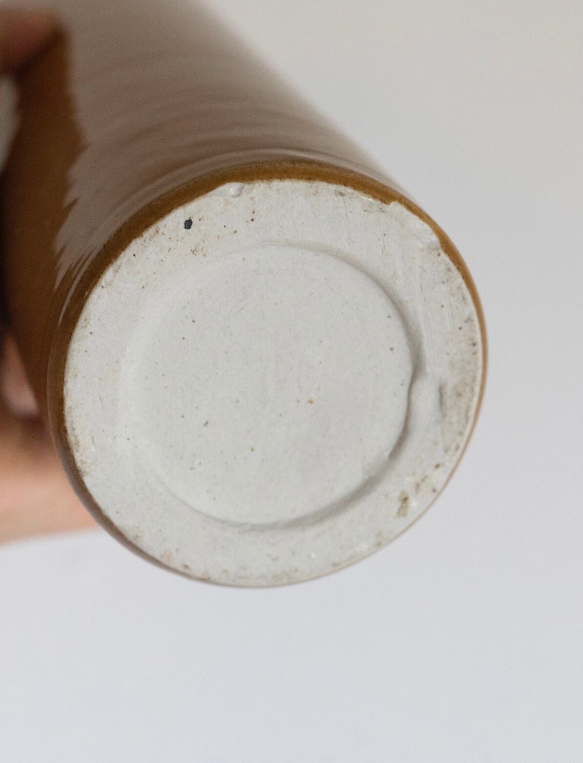 Enamelled stoneware bottle