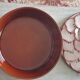 Pie dish / Tatin with a trompe-l'œil lid in slipware – Apple decoration