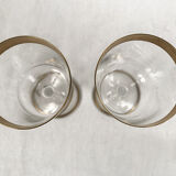 Series of eleven crystal walking glasses