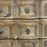 Louis XV style chest of drawers in carved wood
