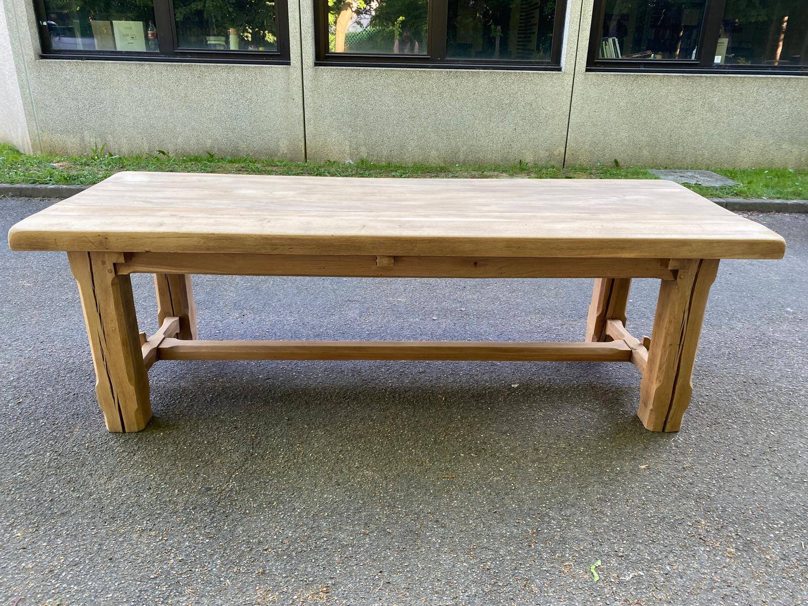 19th century solid oak farmhouse table 240cm