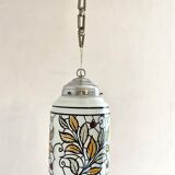 Vintage stained glass style pendant lamp