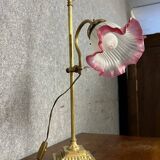 1880s period system desk lamp in gilded bronze