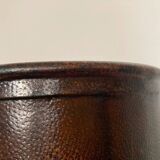 Leather waste paper basket