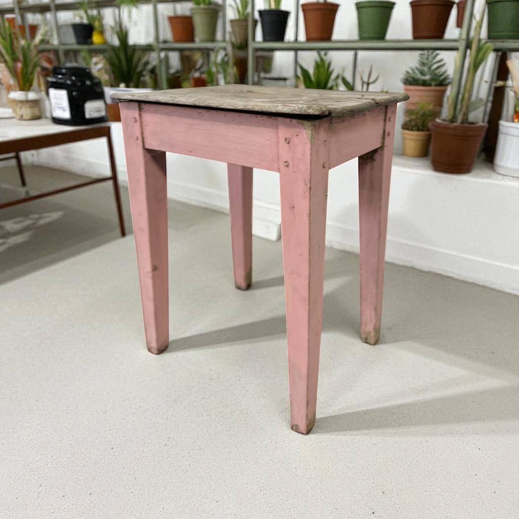 Vintage pink plant table / side table