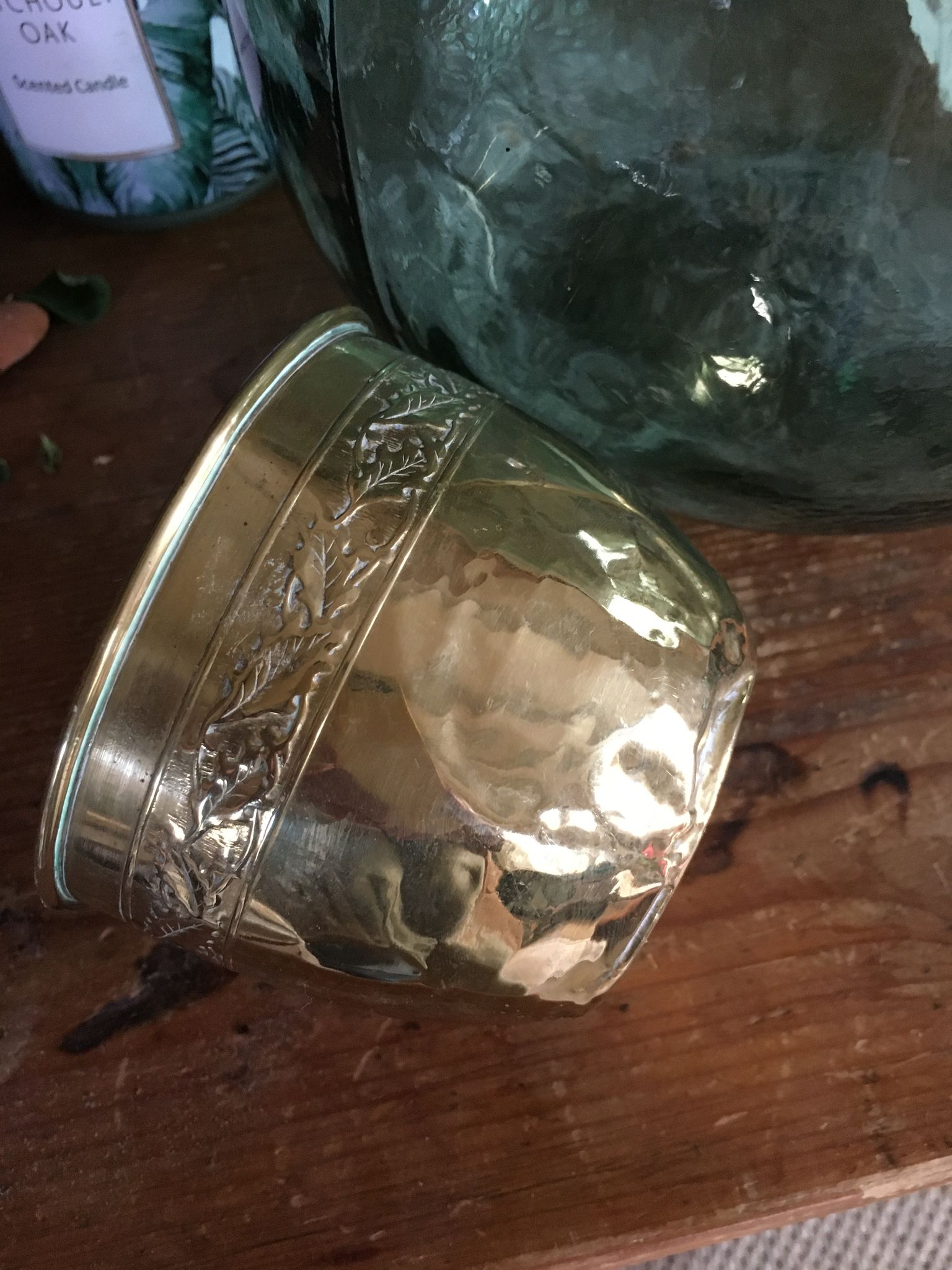 Cache pot en cuivre