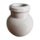 Small beige ball vase in glazed sandstone