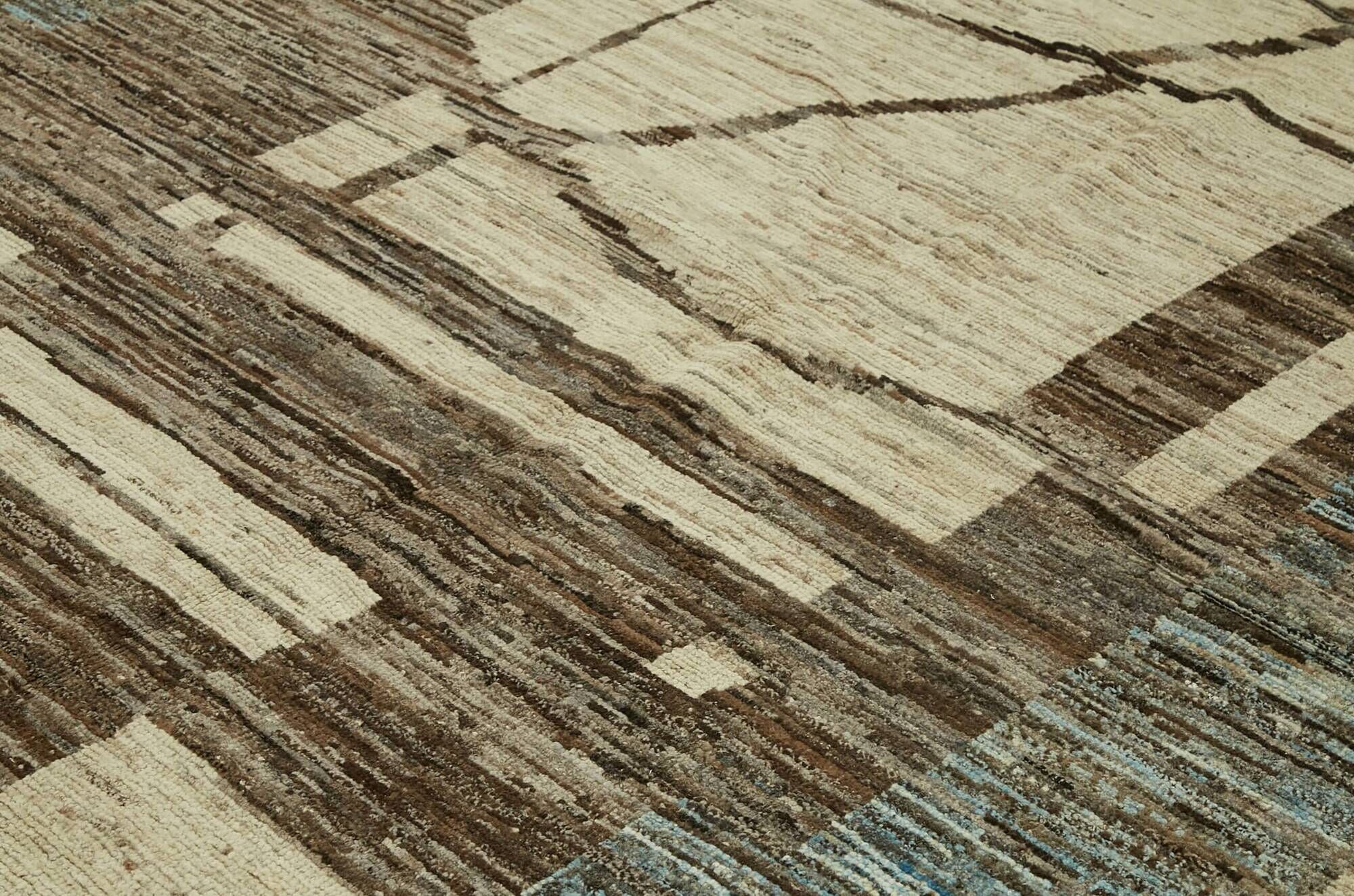 Hand-Knotted Tribal Unique 276 cm x 362 cm Beige Wool Carpet