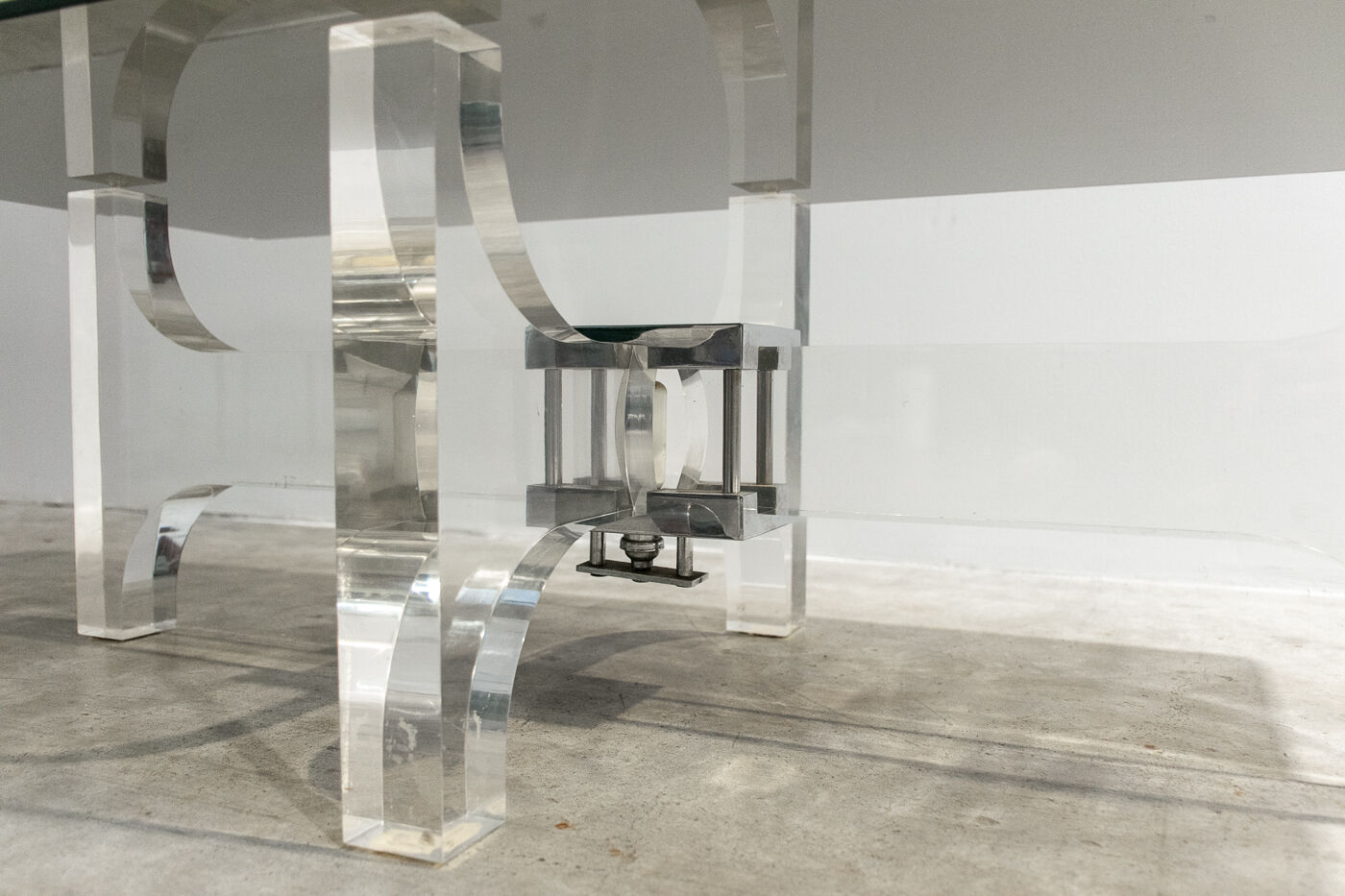 Plexiglass coffee table by Michel Dumas circa 1970'